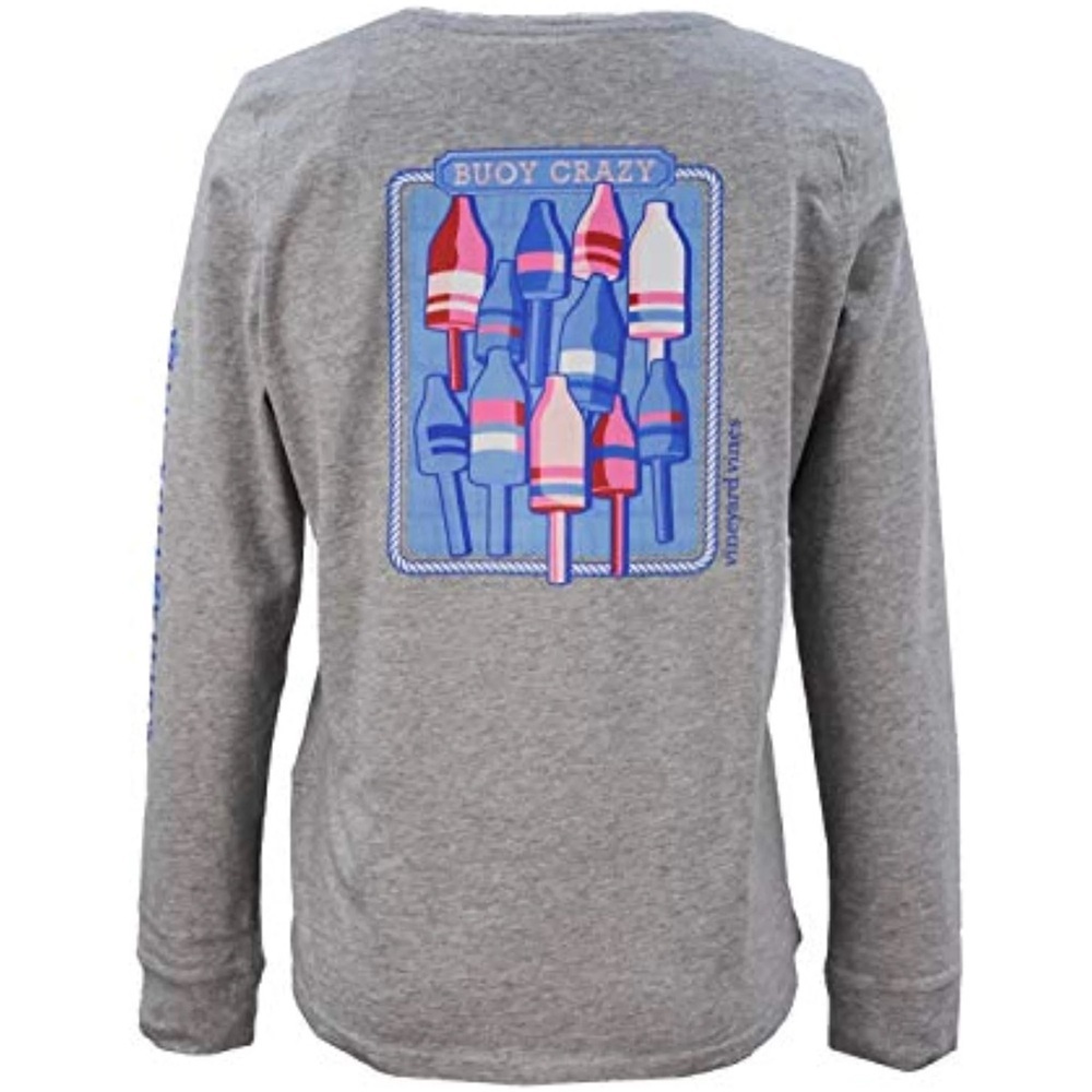 Vineyard Vines “Buoy‎ Crazy” Women’s Gray Long Sleeve Top